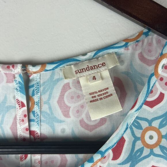 Sundance Dress Cali Medallion Print Maxi Size 4 Spring Classic Midi - Picture 4 of 9